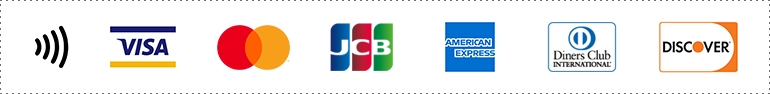 タッチ決済 Visa,Mastercard,JCB,American Express,Diners Club,Discover